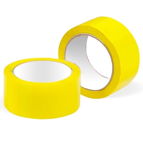 Клейкая лента (скотч) желтый, 48мм х 50м, 43мкм - Вид 1