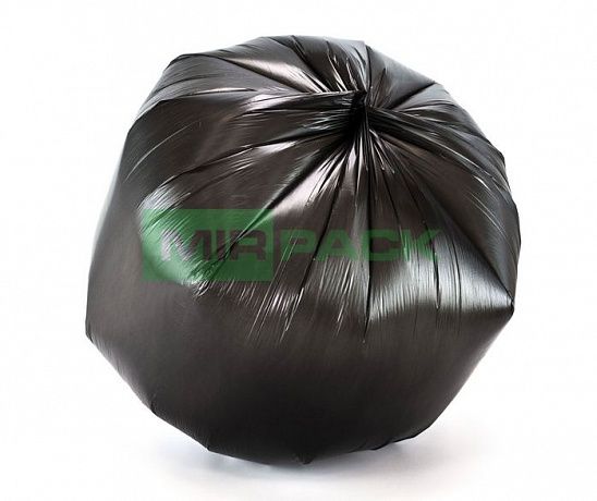 Мешки для мусора 30 л, 7 мкм черные (ПНД, в рулоне 20 штук, 50х60 см) в корзину - Вид 3