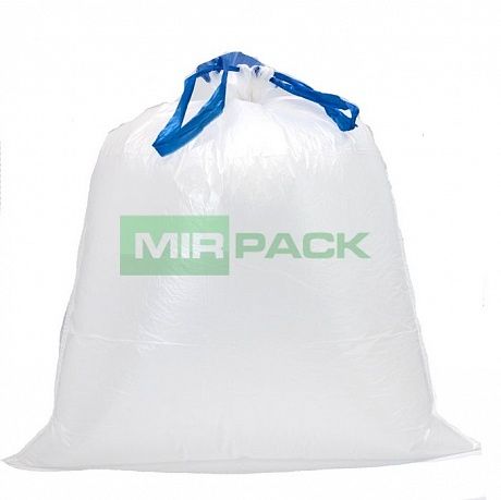 Мешки для мусора 35 л с завязками, белые, 15 мкм, 15 штук в рулоне - Вид 3