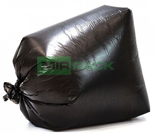 Мешки для мусора 240 литров, 35 мкм, черные, ПВД, в пачках 200 шт - Вид 7